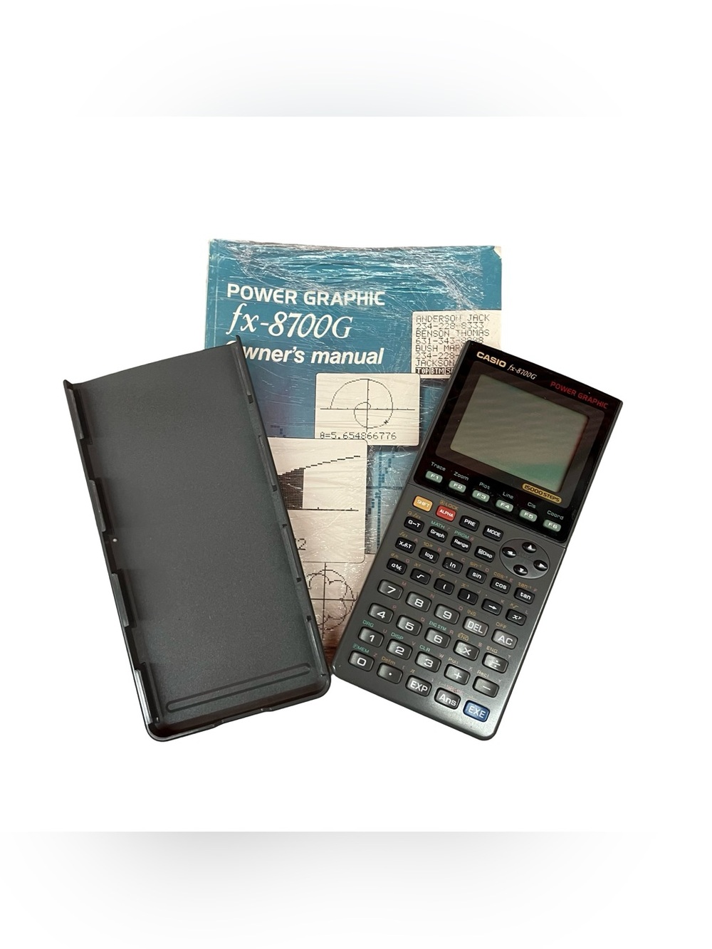 Vintage CASIO fx-8700G Scientific Graphing Calculator & Owners Manual
